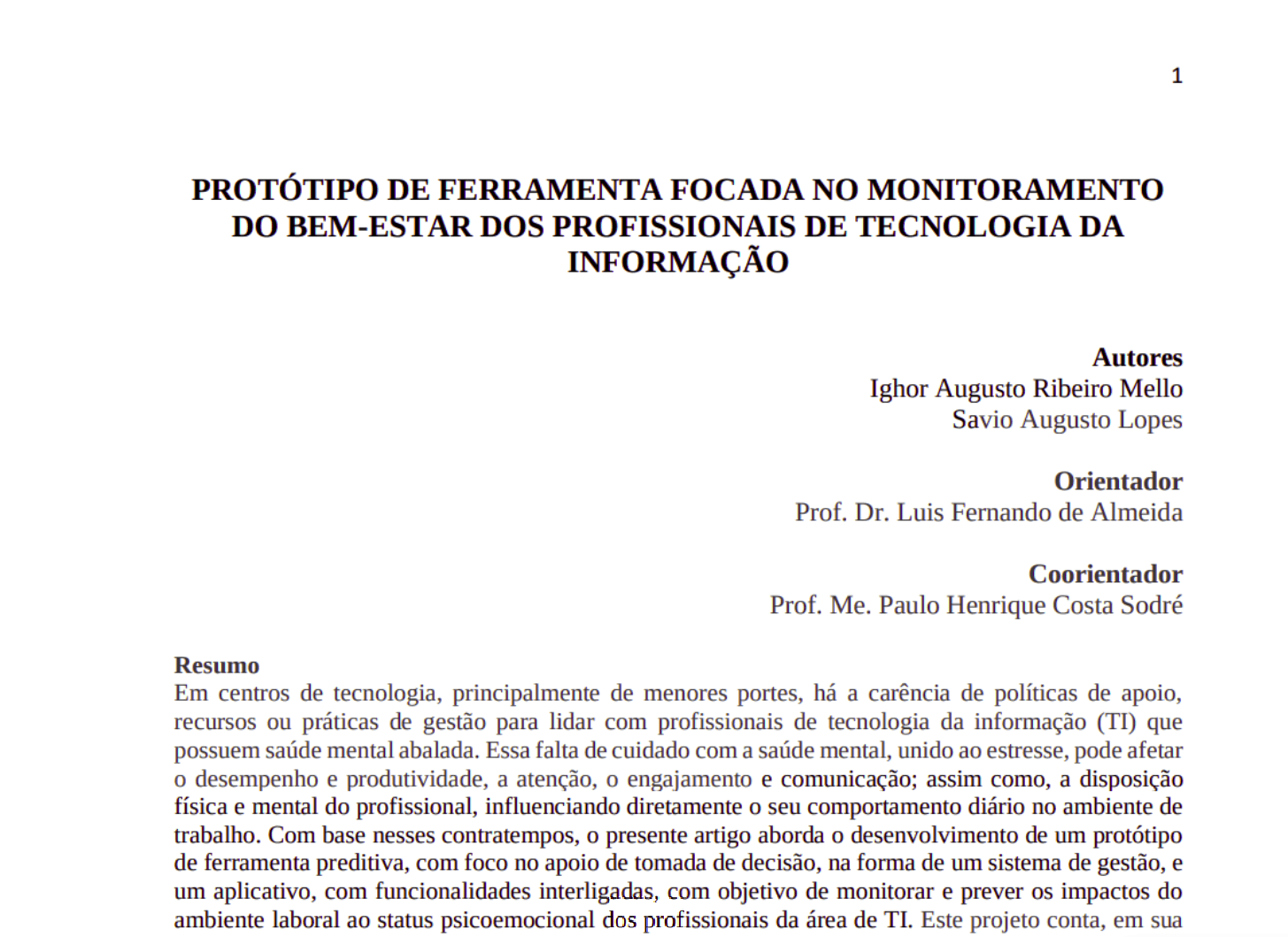 Scientific Article from My Graduation Project